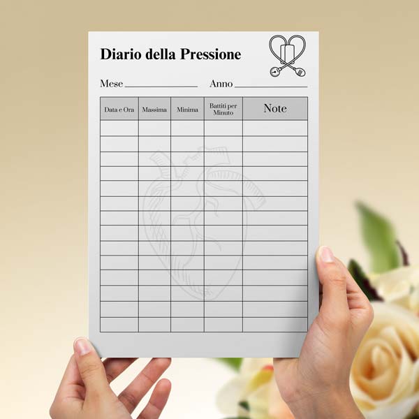 Diario Pressorio Gratis Da Stampare in PDF. Diario della Pressione.