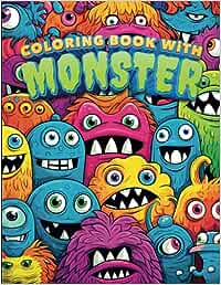 Coloring book with monster